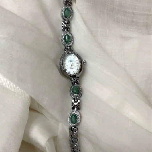 Green Jade Quartz Watch